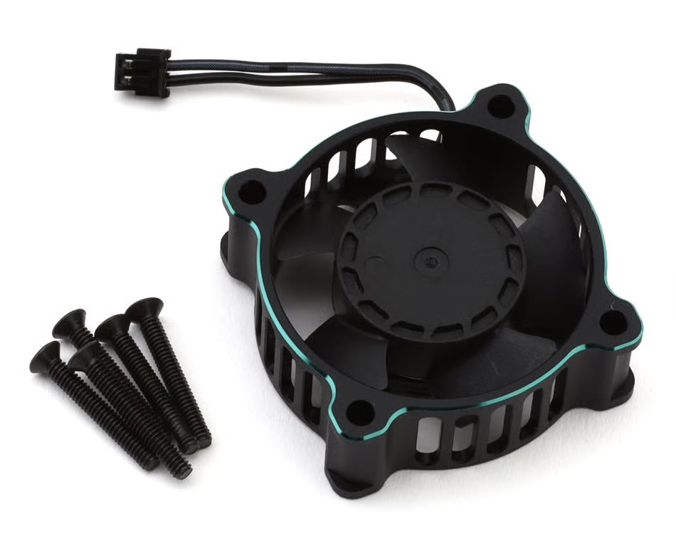 Cayote Crest 8/8 Evo Aluminum 30x30x10mm ESC Cooling Fan (Black/Aurora Green)