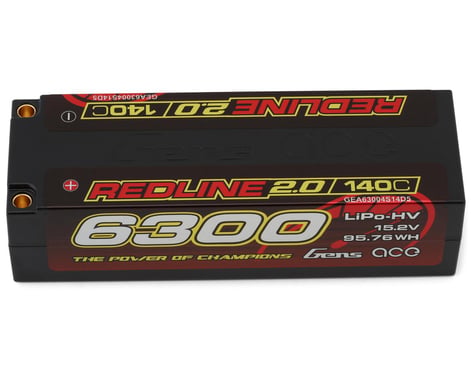 Gens Ace Redline 2.0 4S LiHV Battery 140C (15.2V/6300mAh) w/5.0mm bullet image 0