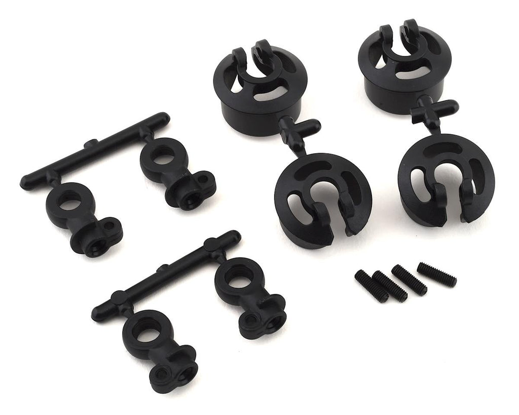 TKR6140C - Tekno RC Large Radius Locking Shock Rod End & Spring Perch Set image 0