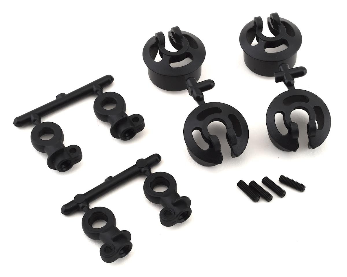 TKR6140C - Tekno RC Large Radius Locking Shock Rod End & Spring Perch Set image 0