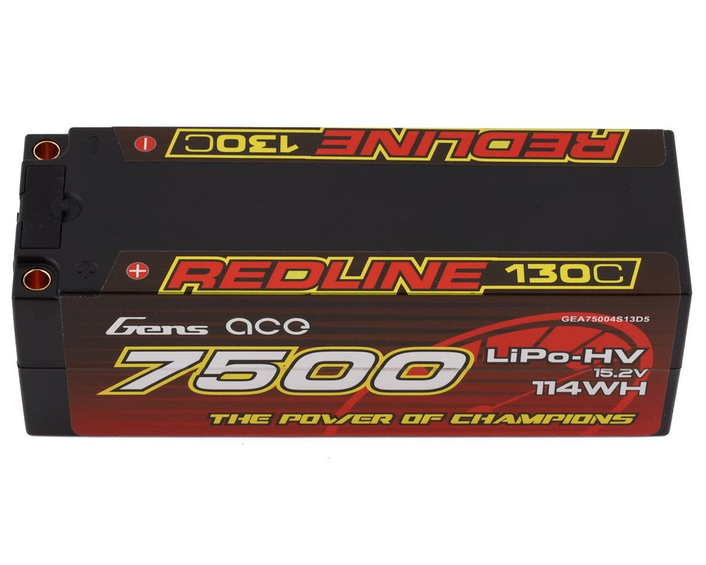 Gens Ace 4s LiHV LiPo Battery 130C w/5mm Bullets & T-Style Adapter (15.2V/7500mA image 0