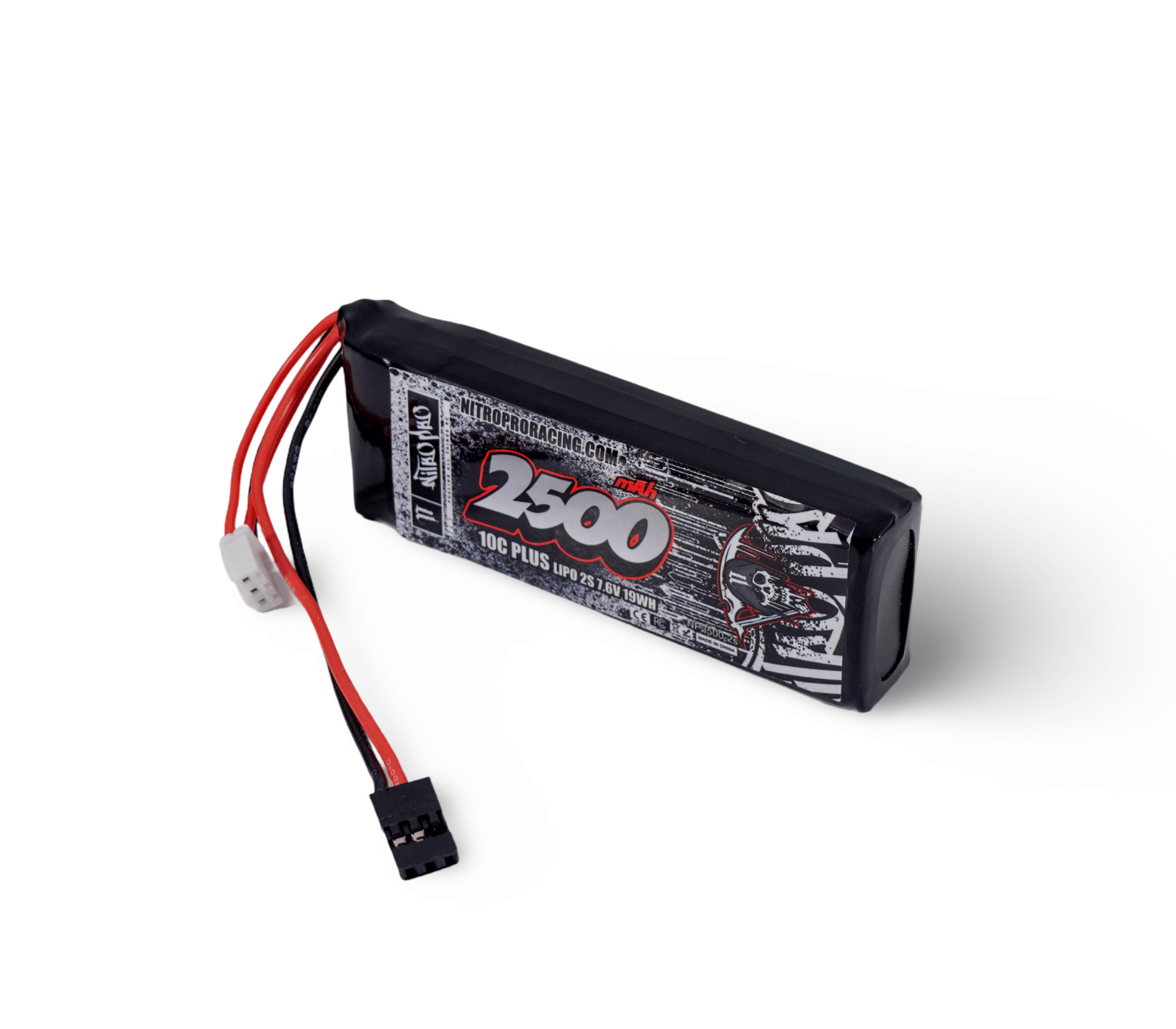 NitroPro 2s 7.6v 2500mah LiPo Stick Receiver Battery Pack (JR)