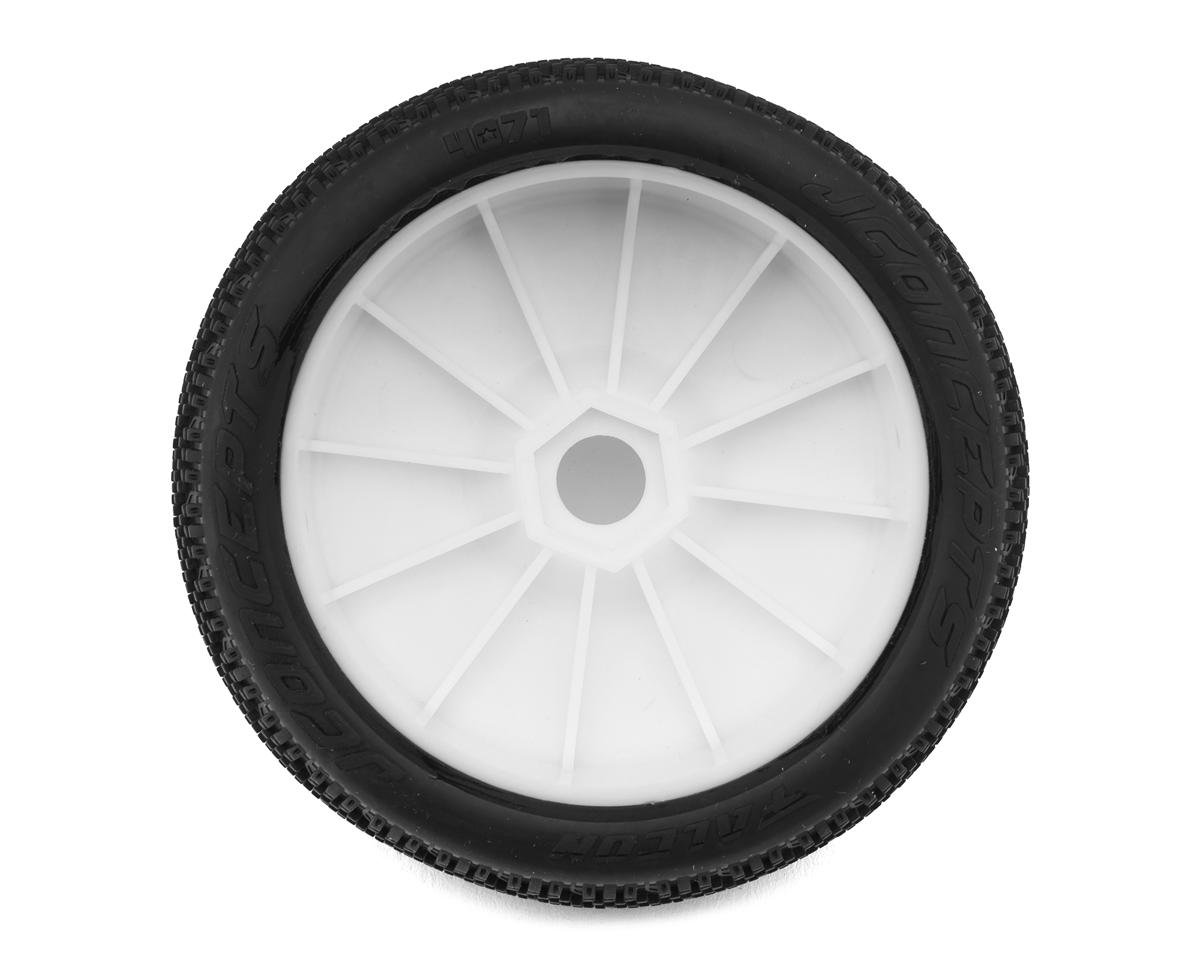 JConcepts Falcon Pre-Mounted 1/8th Buggy Tires (2) (Green) image 2