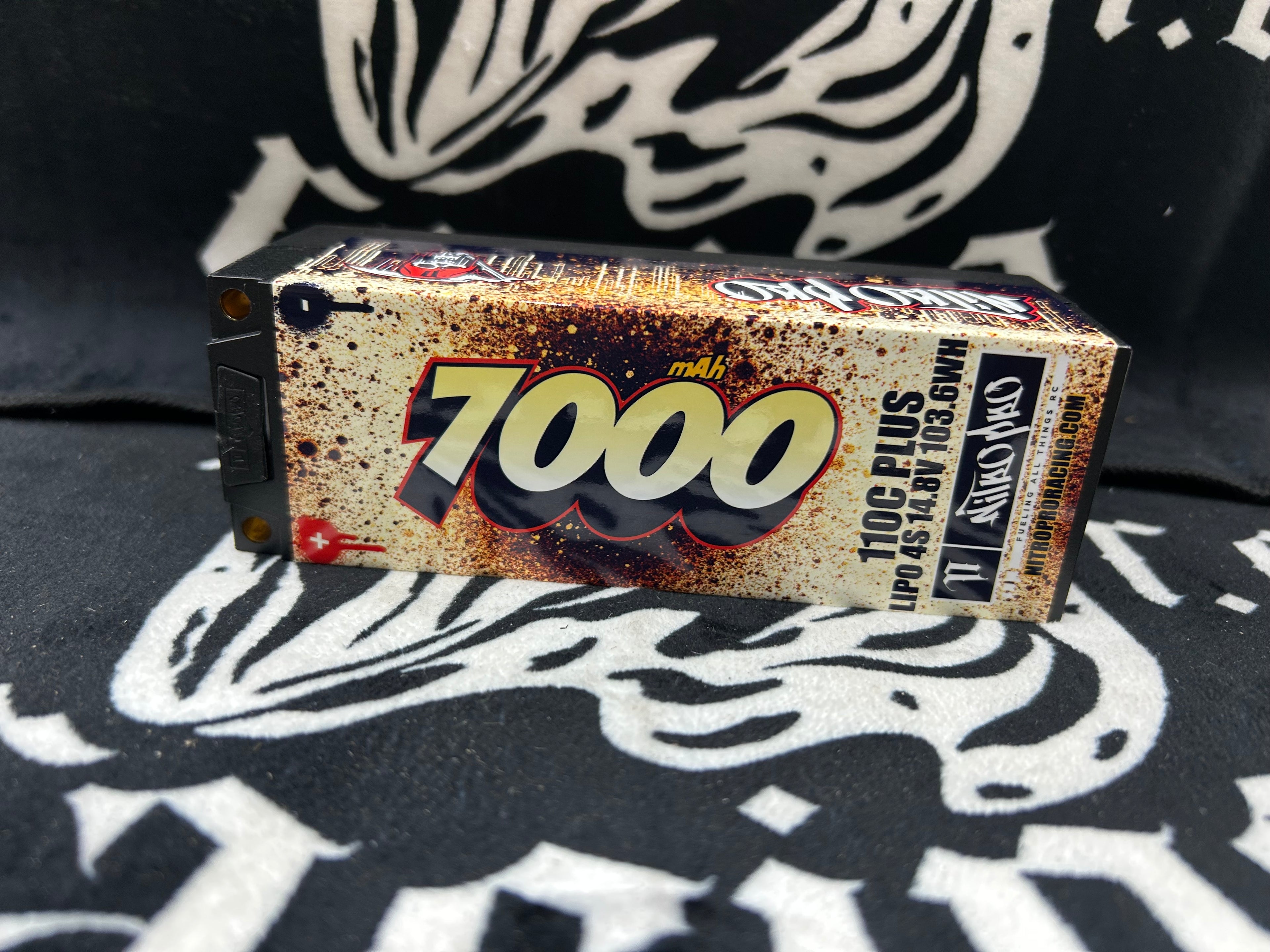 NitroPro 7000MAH 4S 110C 14.8V LiPo Battery 5MM Bullets ROAR Approved