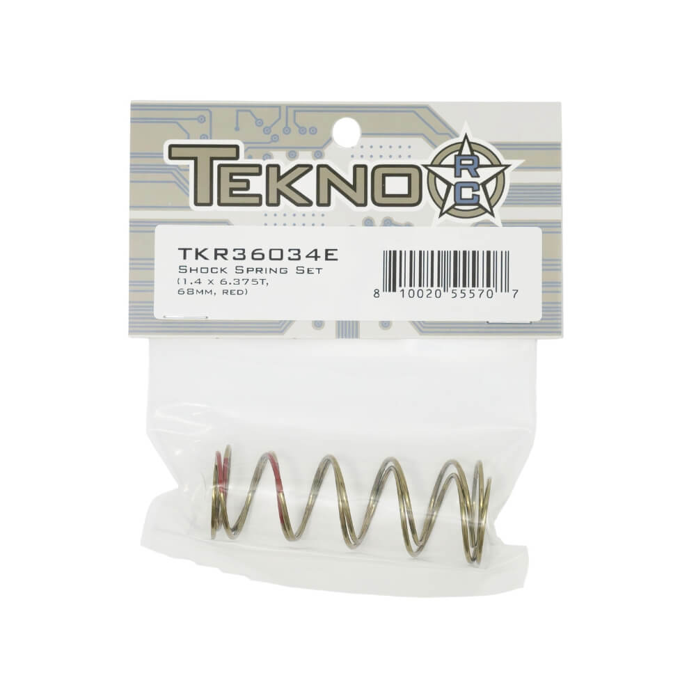 TKR36034E – Shock Spring Set (1.4 x 6.375T, 68mm, RED)