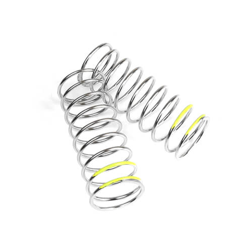 TKR6105 – LF Shock Spring Set (front, 1.6×9.75, 4.44lb/in, 57mm, yellow)