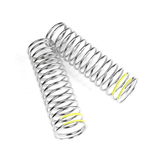 TKR6115 – LF Shock Spring Set (rear, 1.5×12.5, 2.56lb/in, 70mm, yellow)
