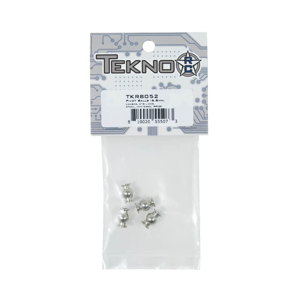 TKR8052 - Tekno RC Steel 6.8mm Camber & Steering Link Pivot Ball Set (4)