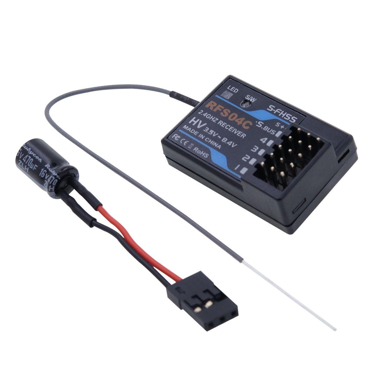 RFS04C 2.4G S-FHSS Compatible 4CH and SBUS RC Receiver Module