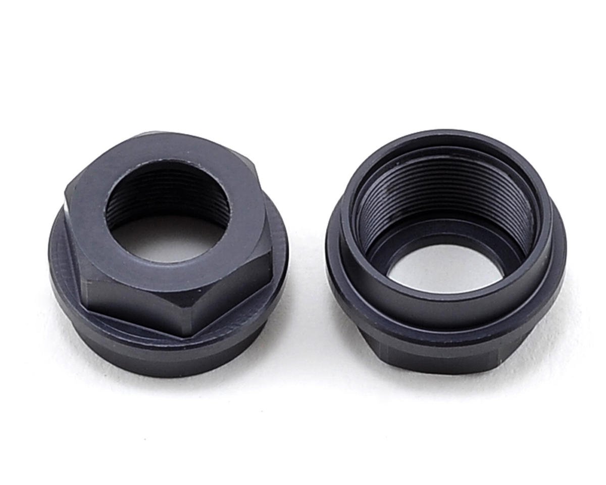 TKR6015 - Tekno RC Aluminum Shock Cartridge Cap Set (Gun Metal) (2) image 0