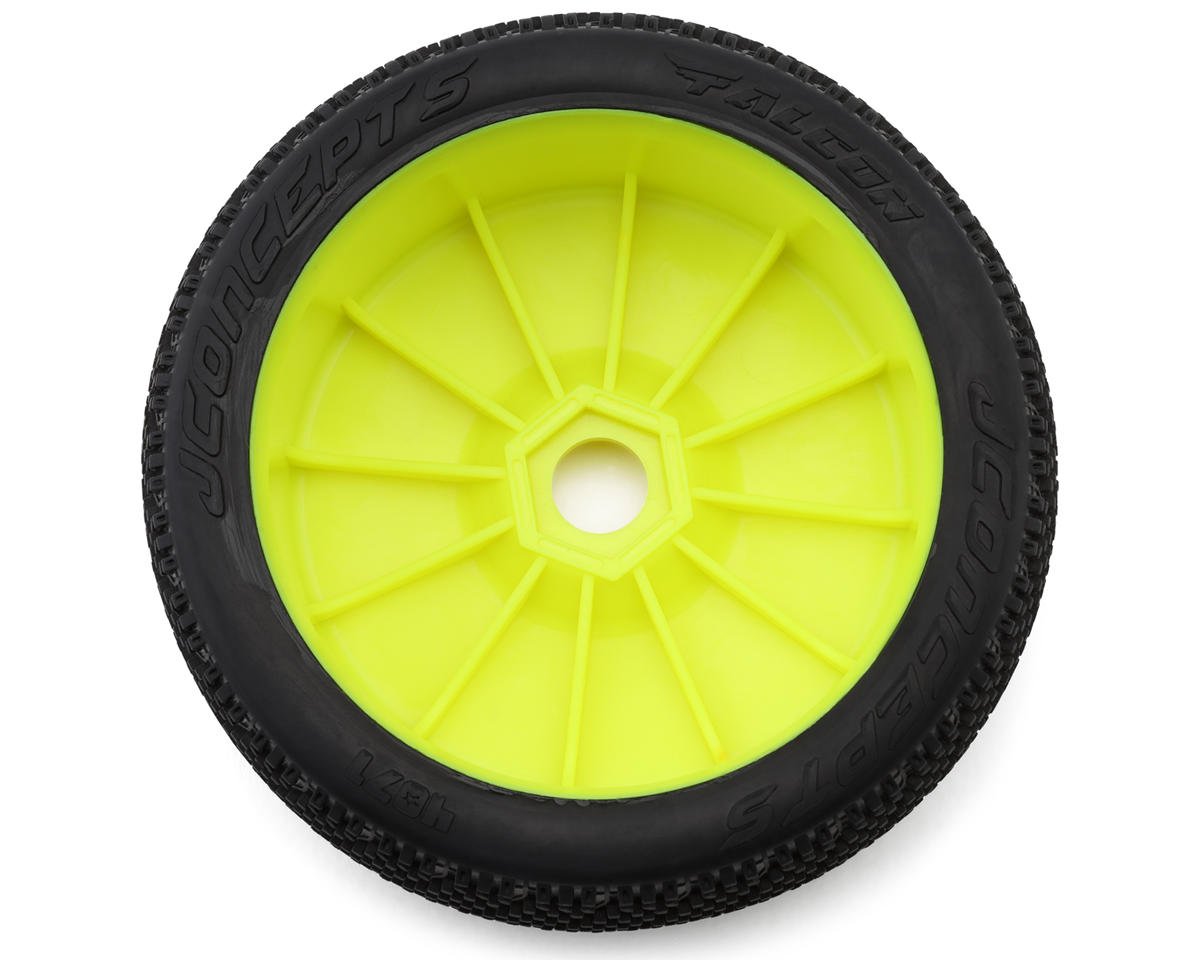 JConcepts Falcon Pre-Mounted 1/8th Buggy Tires (2) (Green) image 5