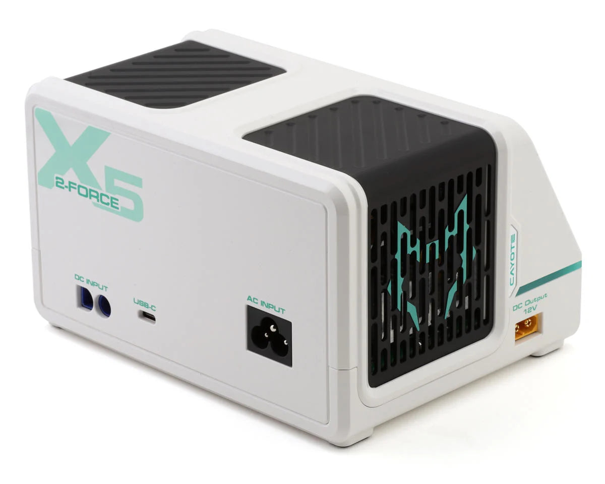Cayote 2-Force X5 Racing Dual Battery Charger w/XT90 Charge Lead (6S/40A) (AC 500W/DC 1400W)