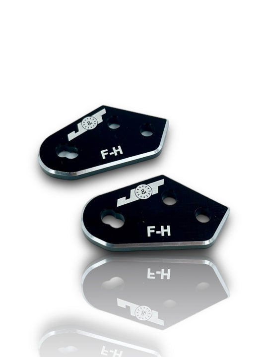 J&T Tekno Aluminum Adjustable Ackerman Plates (F/H) image 0
