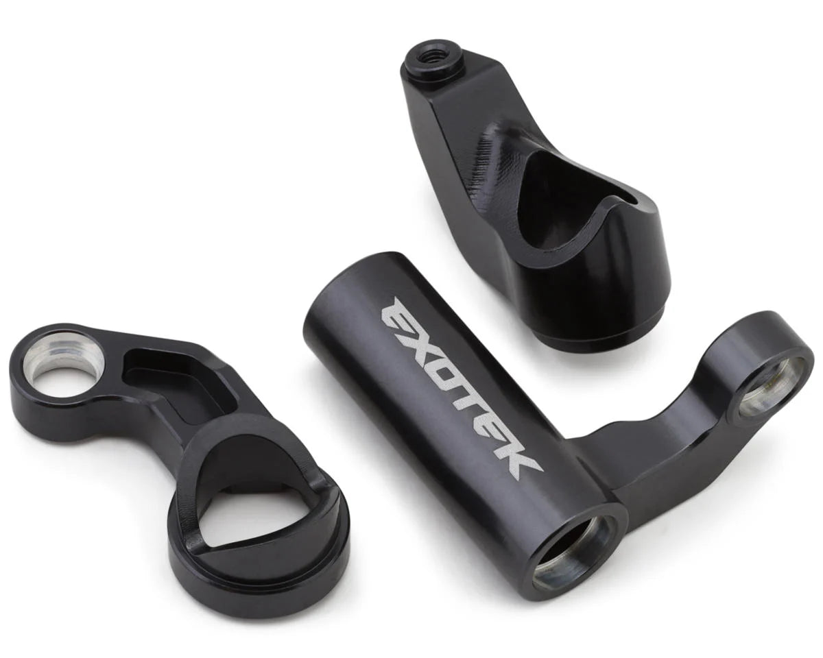 Exotek Tekno EB48/NB48 2.2 Aluminum HD Steering Bellcrank Set (Gunmetal)