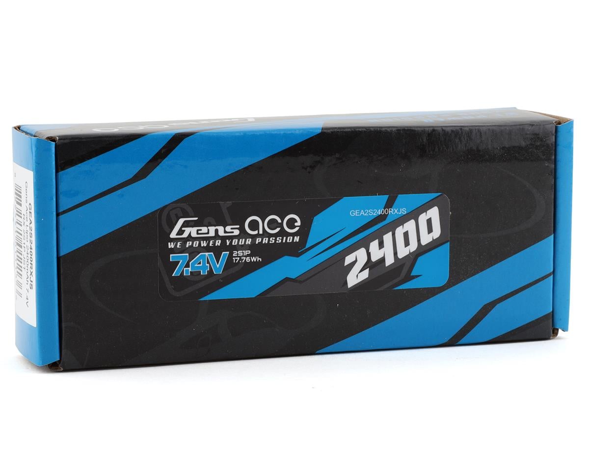 Gens Ace 2S LiPo Receiver Battery (7.4V/2400mAh) w/JST & RX Connector