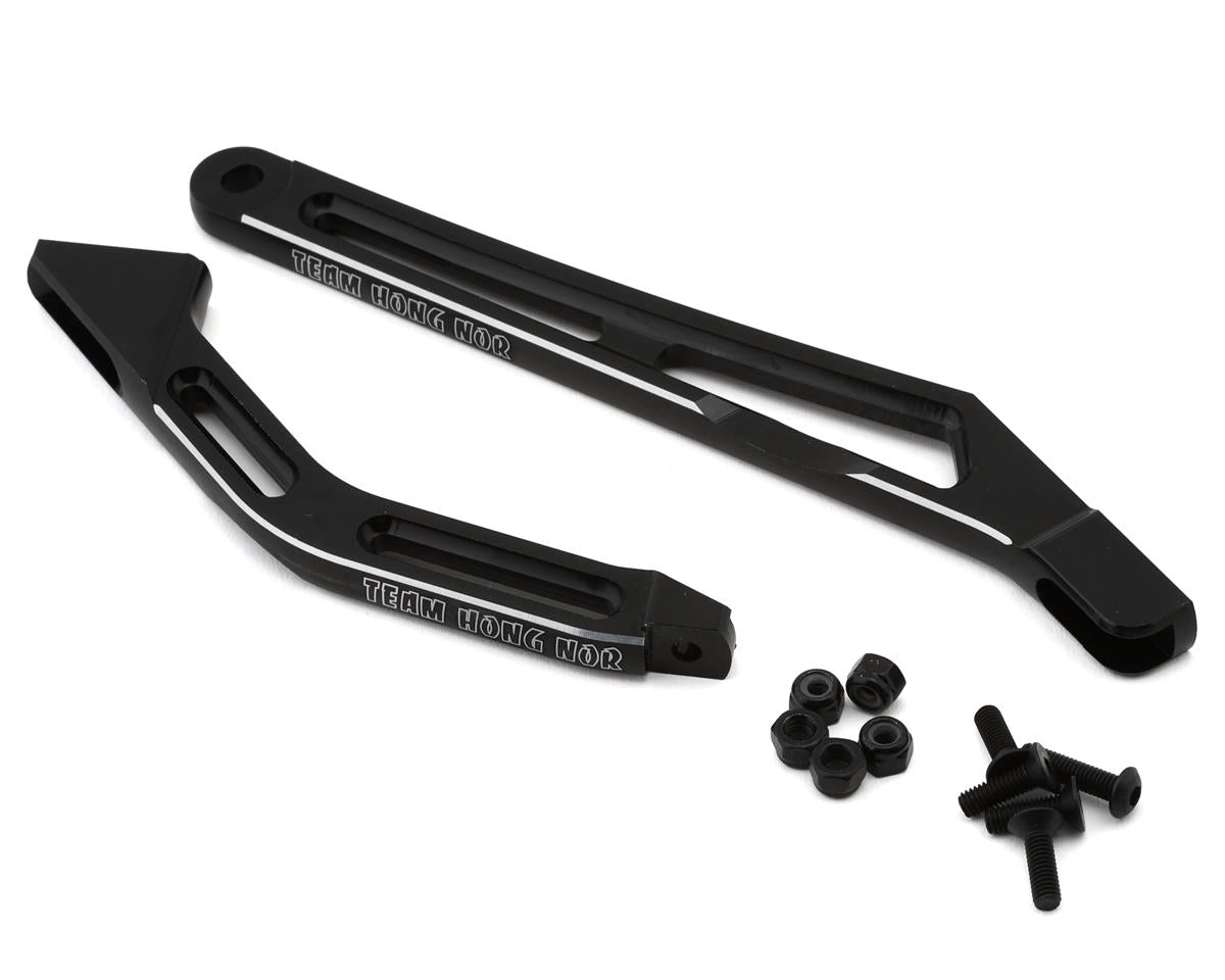 HongNor X5B 7075 Aluminum Chassis Brace Set (Black) (Front/Rear)