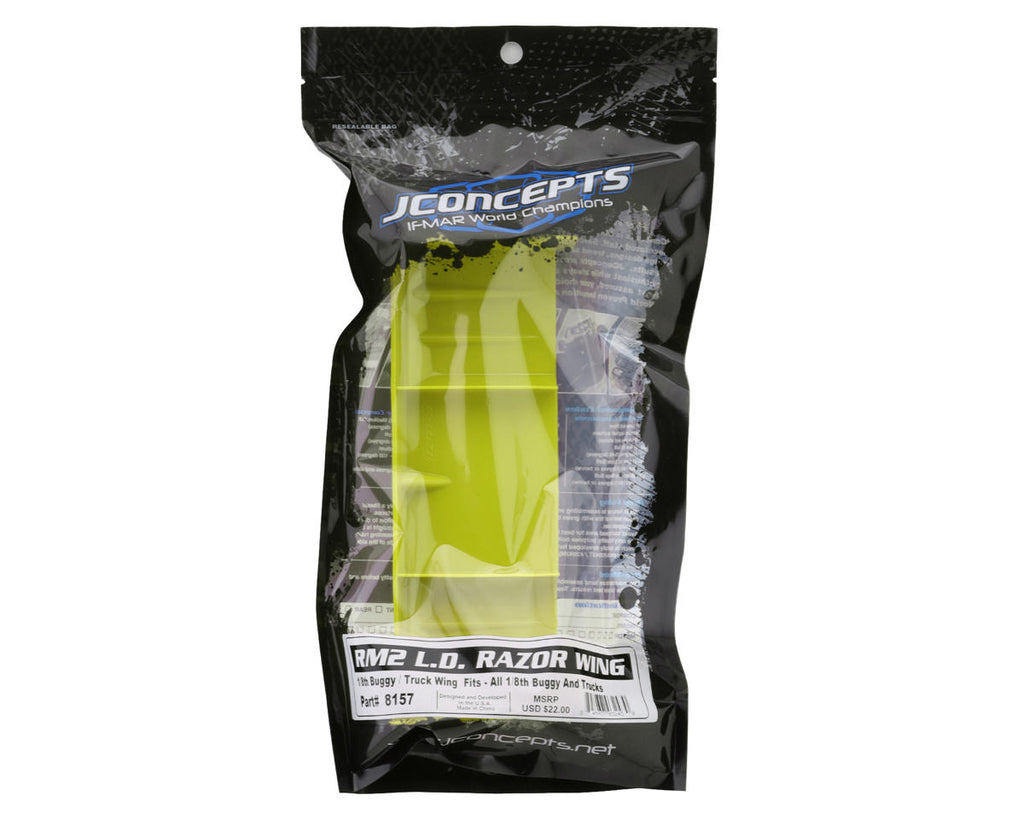 JConcepts RM2 1/8th Razor L.D. Buggy/Truck Wing (Yellow)