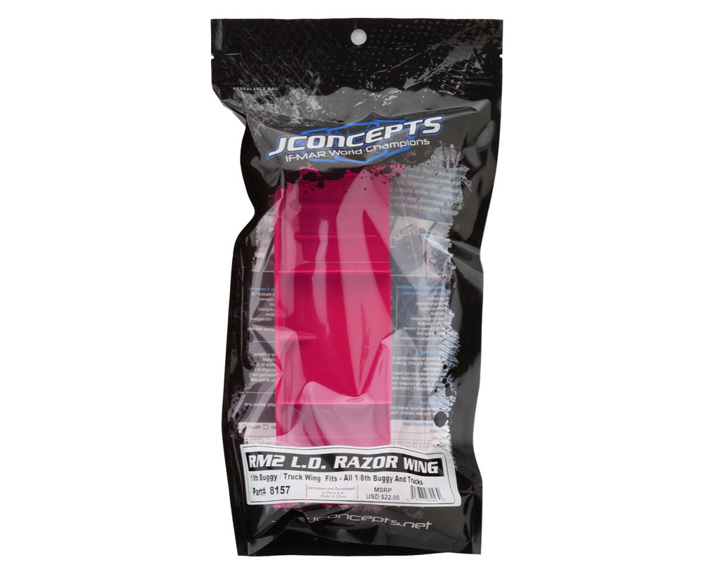 JConcepts RM2 1/8th Razor L.D. Buggy/Truck Wing (Pink)