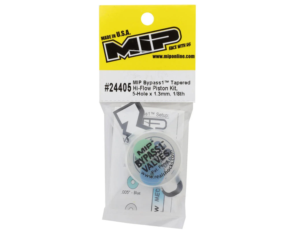 MIP 1/8 Bypass1 Hi-Flow Tapered Shock Piston Kit (4) (5-Hole x 1.3mm)