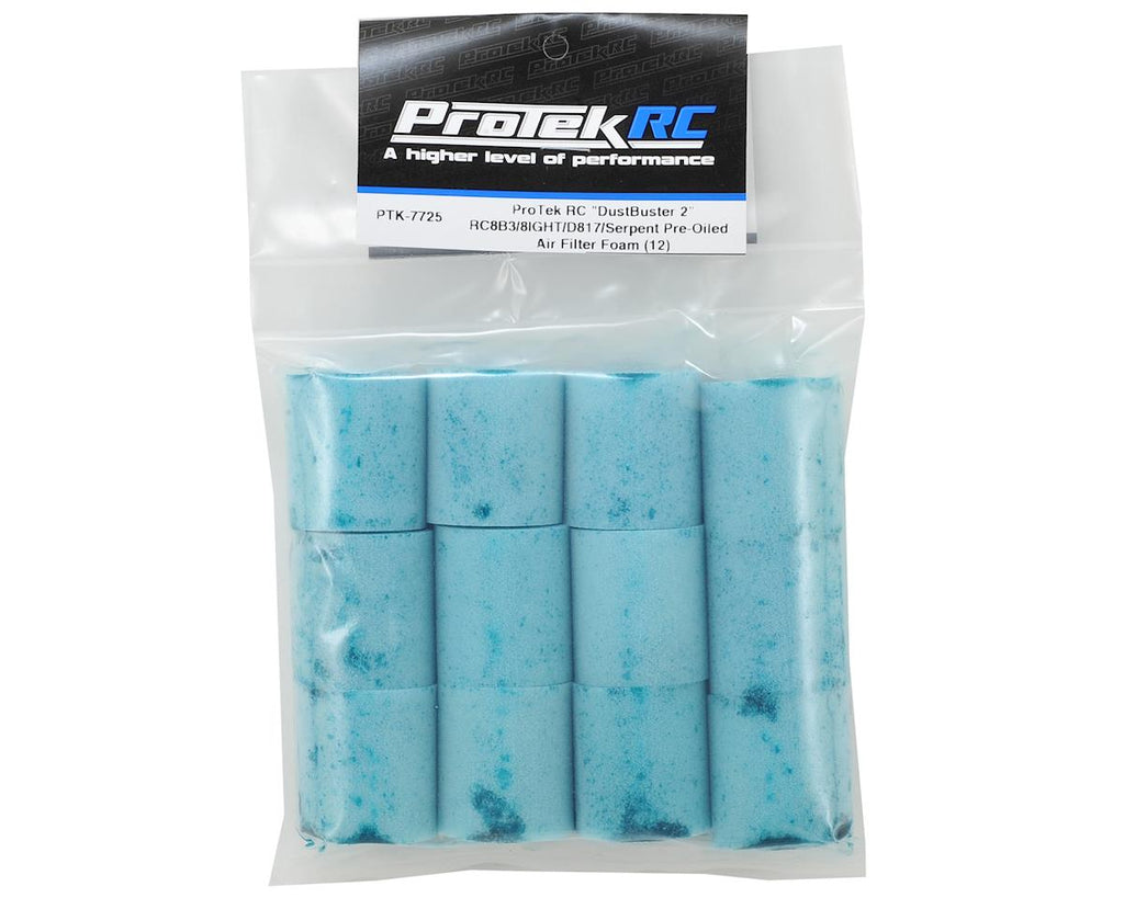 ProTek RC "DustBuster 2" TLR Style Pre-Oiled Air Filter Foam (12) (RC8B3/RC8B4/RC8T4/8IGHT/D817/SRX8/NB, NT48 2.0, 2.1)