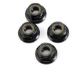 TKR1215 – M5 Locknuts (aluminum, flanged, serrated, black, 4pcs)