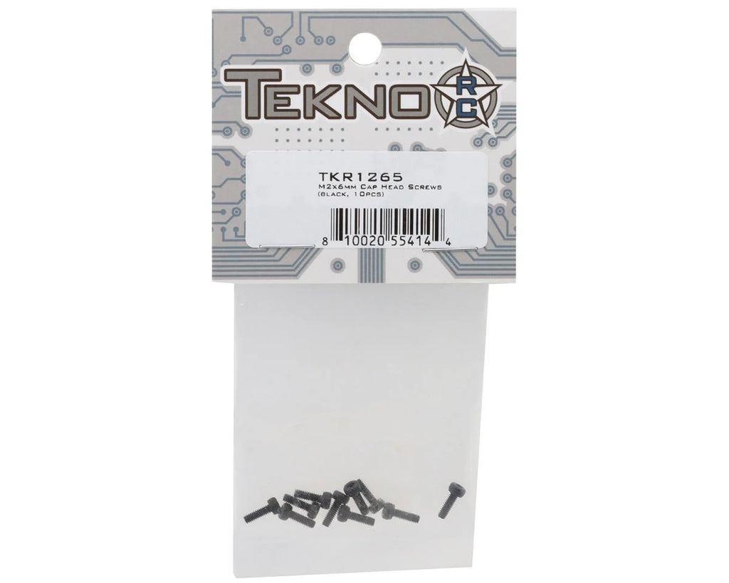 TKR1265 – M2x6mm Cap Head Screws (black, 10pcs)