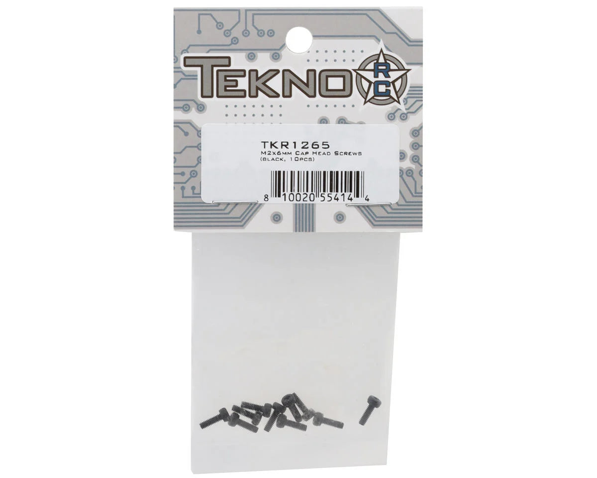 TKR1265 – M2x6mm Cap Head Screws (black, 10pcs)