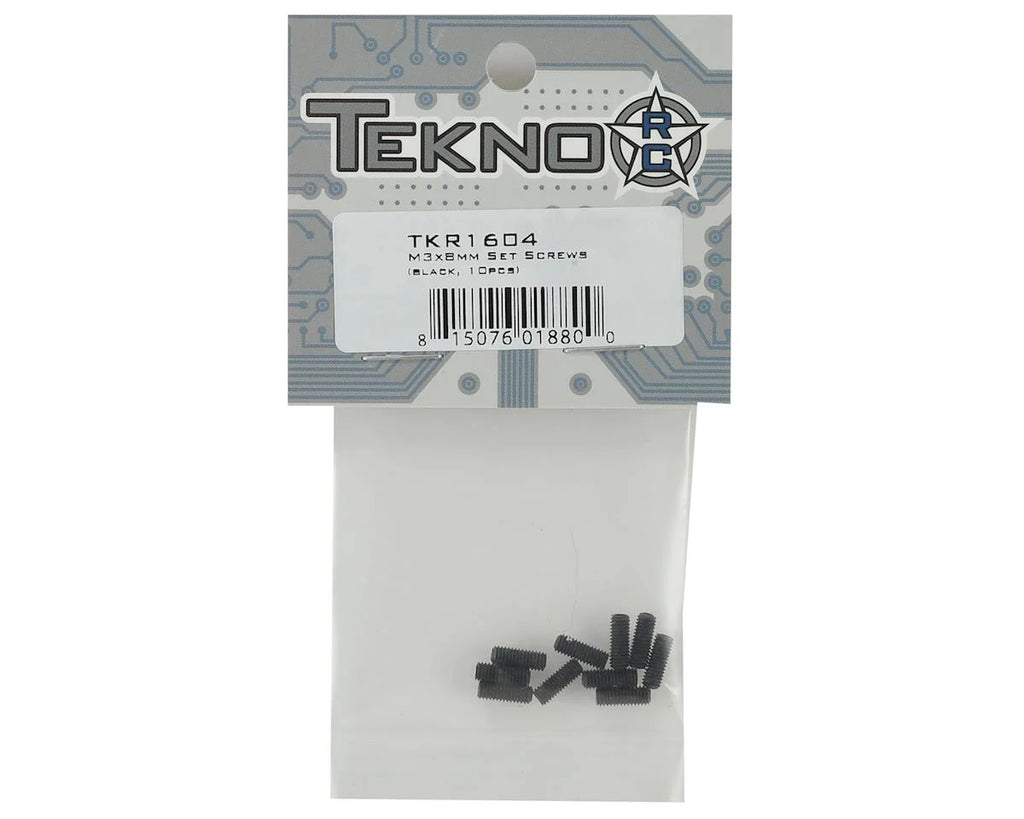 TKR1604 – M3x8mm Set Screws (black, 10pcs)