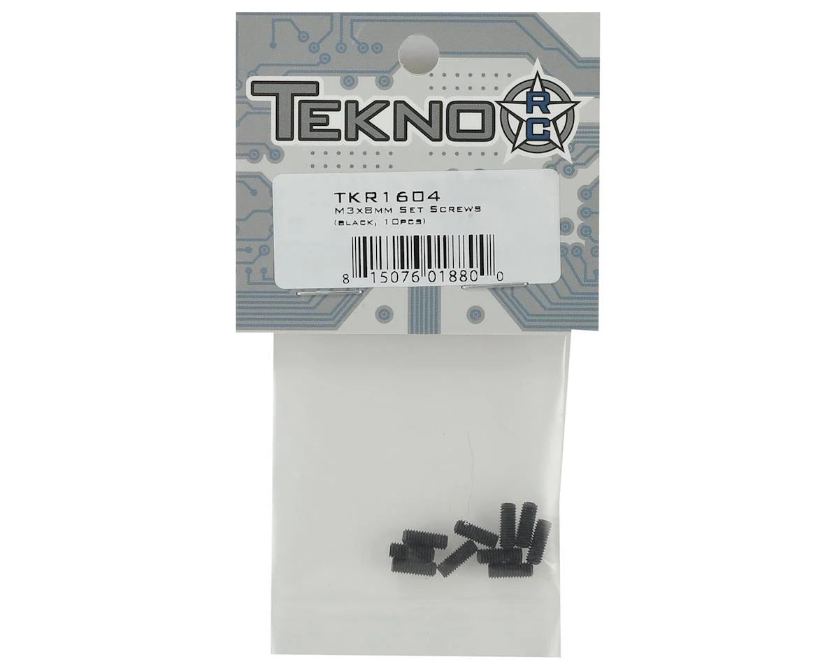 TKR1604 – M3x8mm Set Screws (black, 10pcs)