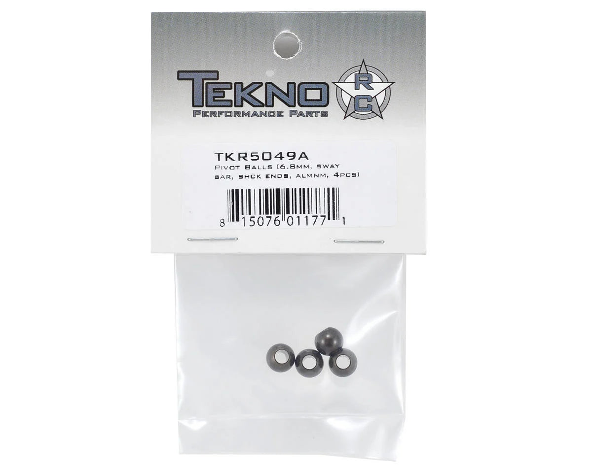 TKR5049A - Tekno RC Aluminum 6.8mm Pivot Ball Set (4)