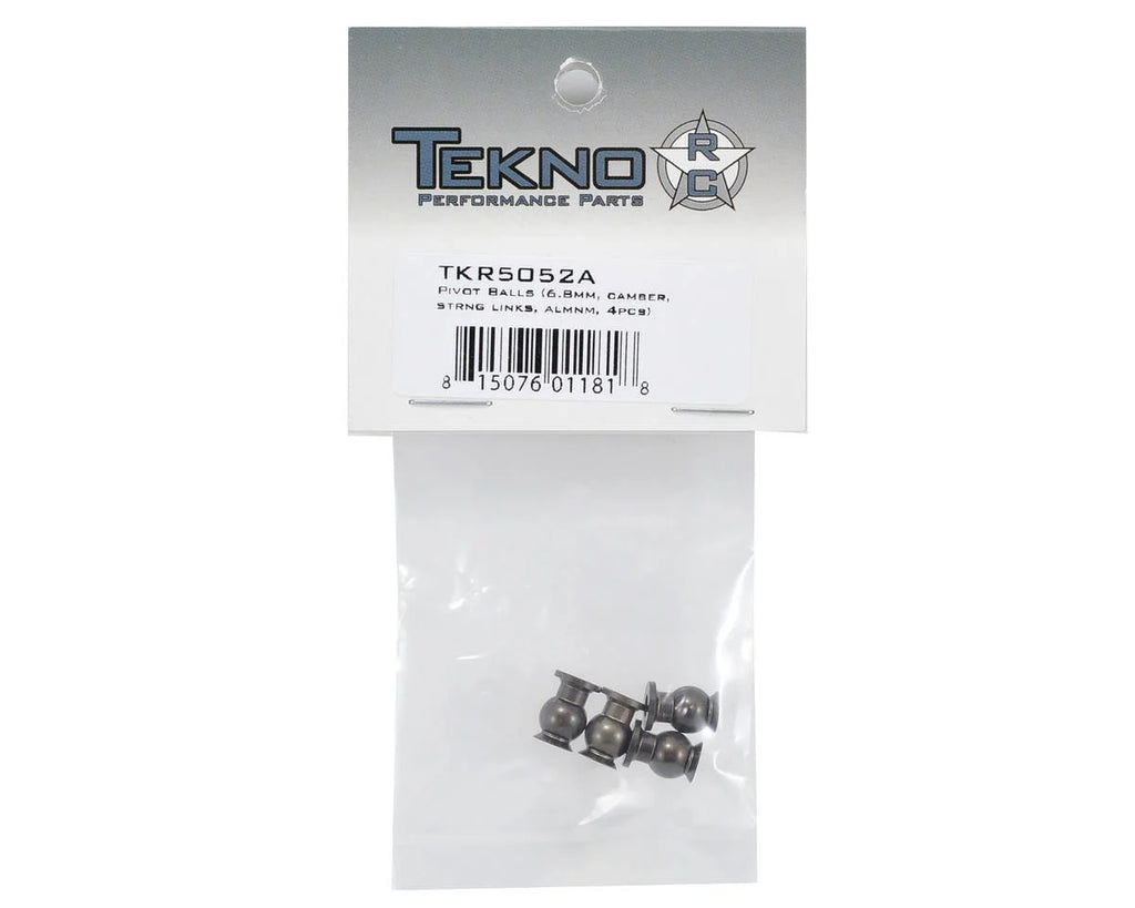 TKR5052A - Tekno RC Aluminum 6.8mm Pivot Ball Set (4)