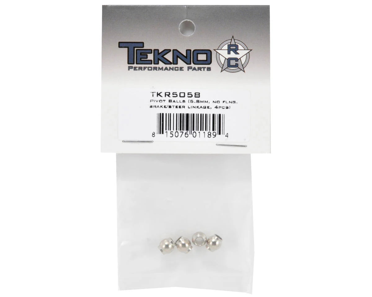 TKR5058 - Tekno RC Steel 5.8mm Brake & Steering Linkage Pivot Ball Set (4)
