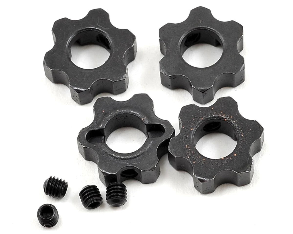 TKR5571M – Wheel Hexes (steel w/ set screw, lightened, 12mm, SCT410/SL)