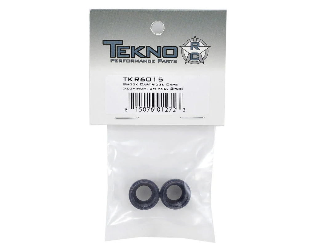 TKR6015 - Tekno RC Aluminum Shock Cartridge Cap Set (Gun Metal) (2)