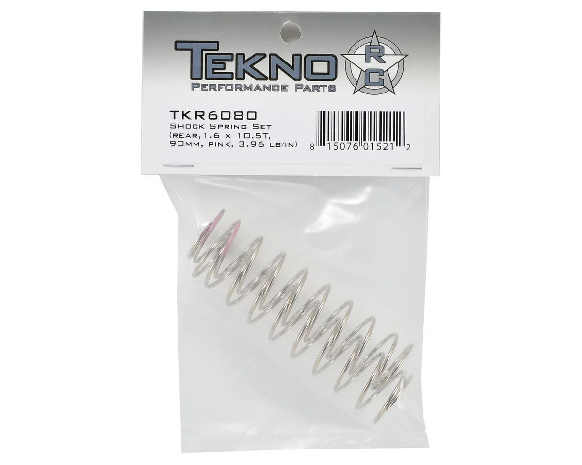 TKR6080 – Shock Spring Set (rear, 1.6×10.5T, 90mm, pink, 3.96 lb/in)
