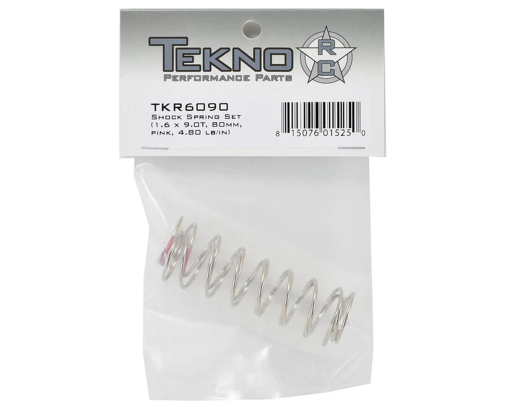 TKR6090 – Shock Spring Set (front, 1.6×9.0T, 80mm, pink, 4.80 lb/in)