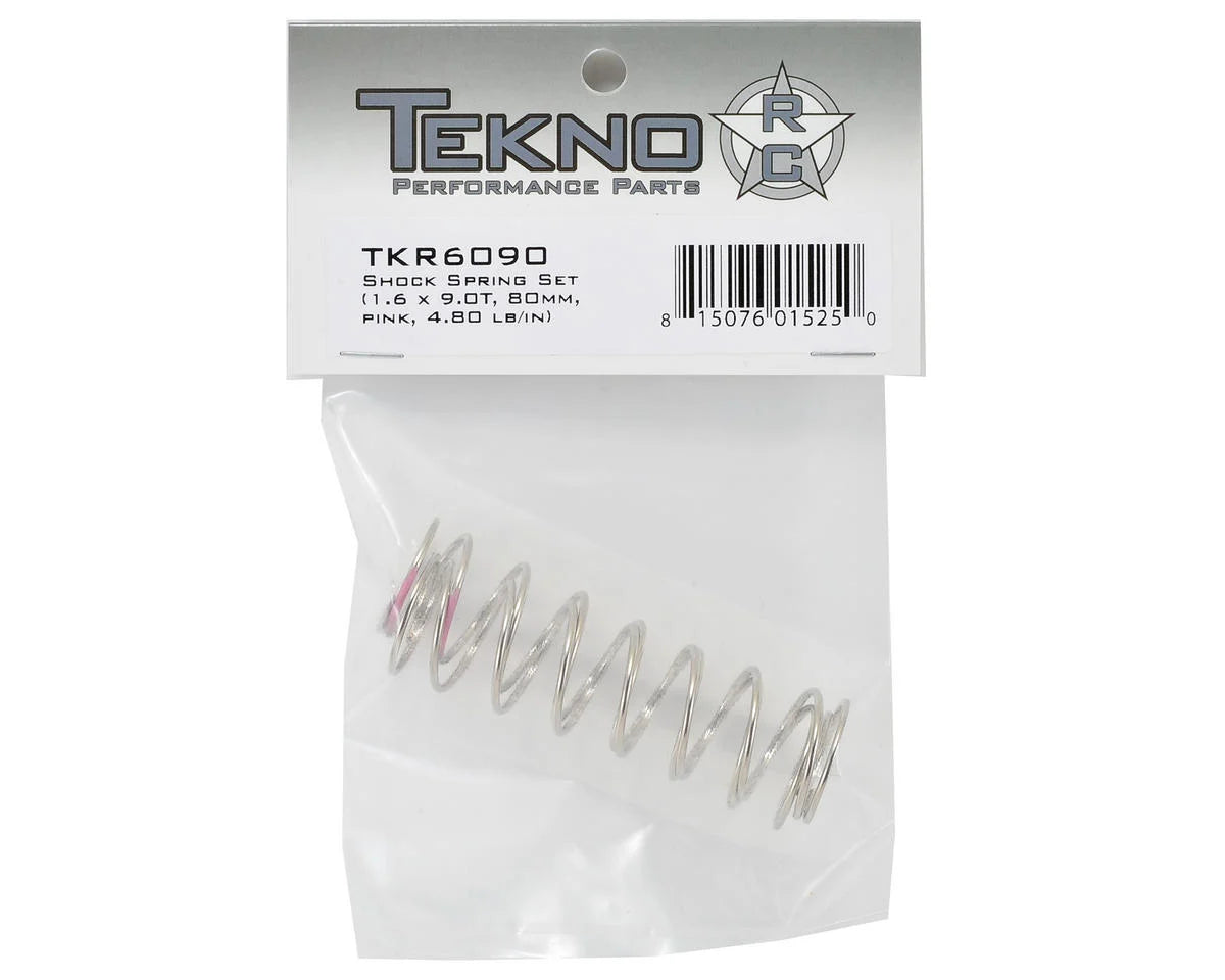TKR6090 – Shock Spring Set (front, 1.6×9.0T, 80mm, pink, 4.80 lb/in)