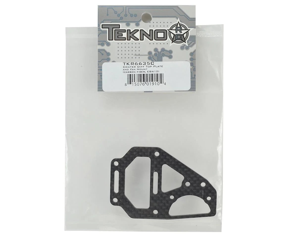 TKR6635C – Center Diff Top Plate and Fan Mount (carbon fiber, EB410)