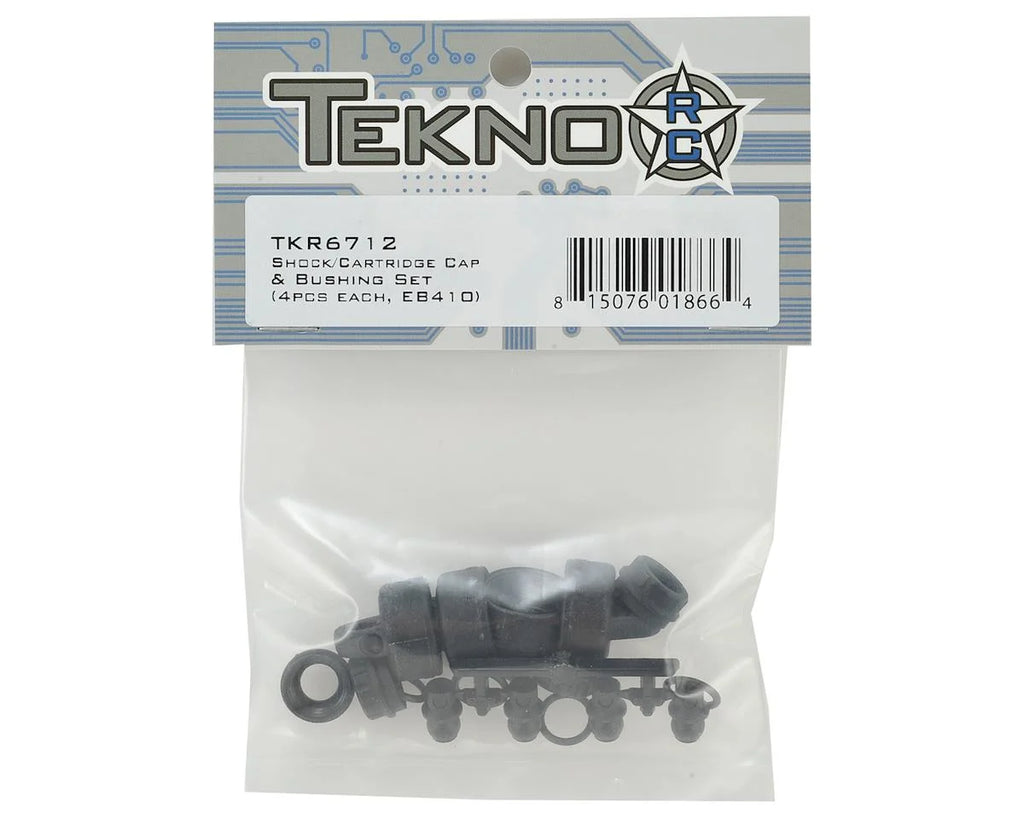 TKR6712 – Shock/Cartridge Cap & Bushing Set (4pcs each, EB410)