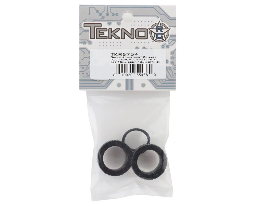 TKR6754 – Shock Adjustment Collars (aluminum, for 13mm body, 16mm spring, 2pcs)