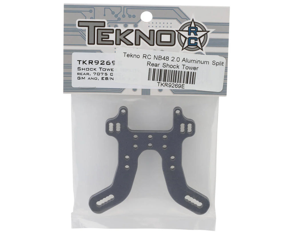 TKR9269E - Tekno RC NB48 2.0 Aluminum Split Rear Shock Tower (Gunmetal)