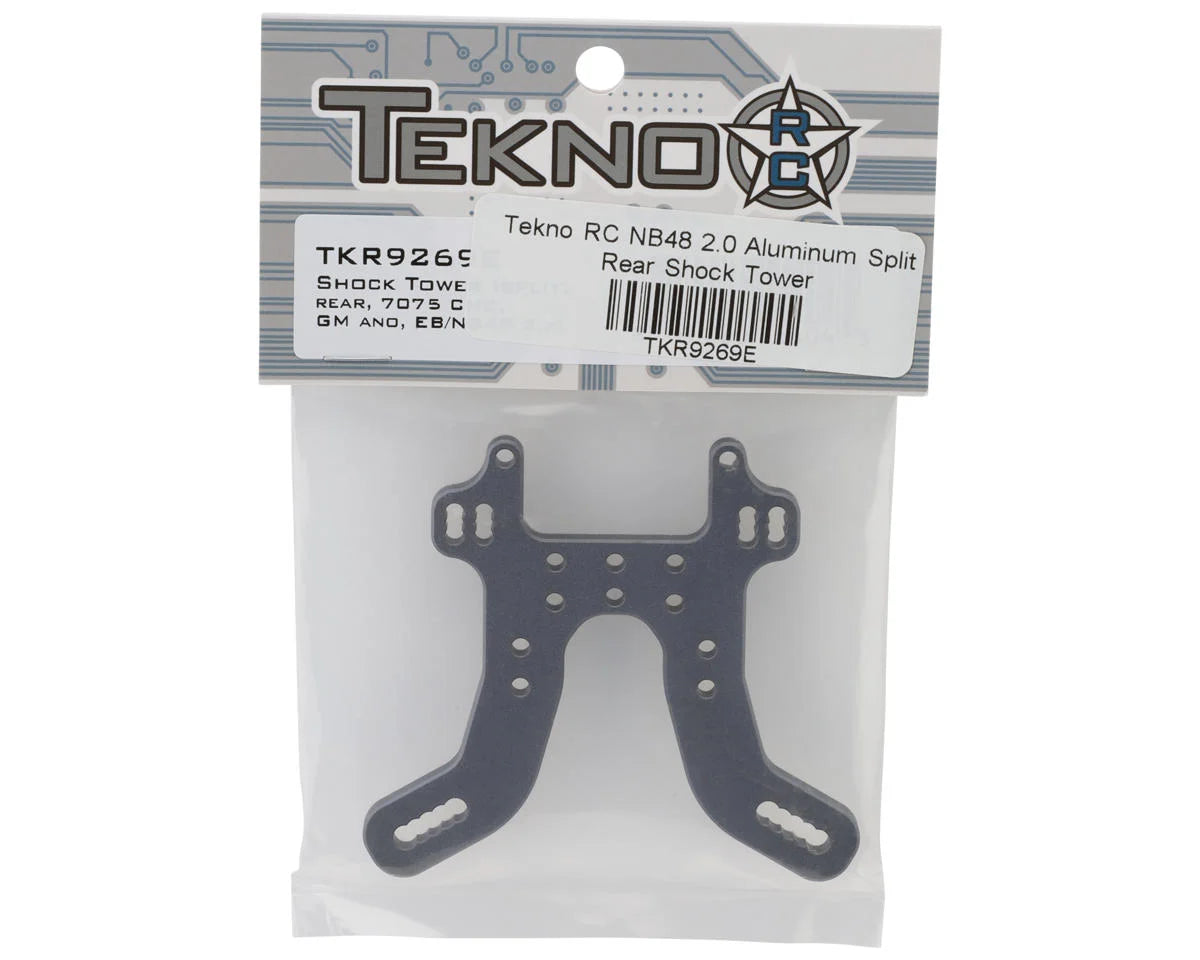 TKR9269E - Tekno RC NB48 2.0 Aluminum Split Rear Shock Tower (Gunmetal)