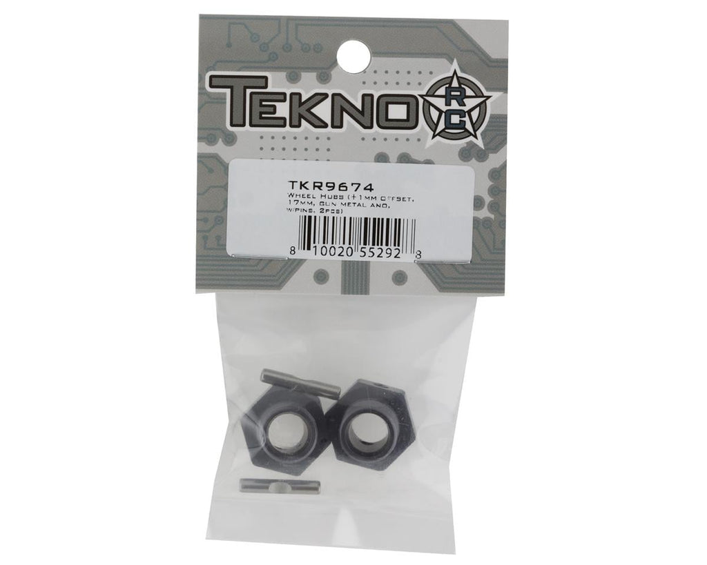 TKR9674 - Tekno RC NB48 2.1 Aluminum 17mm Wheel Hub Set (Gun Metal) (2)