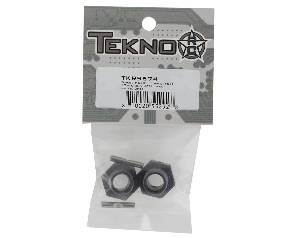 TKR9674 - Tekno RC NB48 2.1 Aluminum 17mm Wheel Hub Set (Gun Metal) (2)