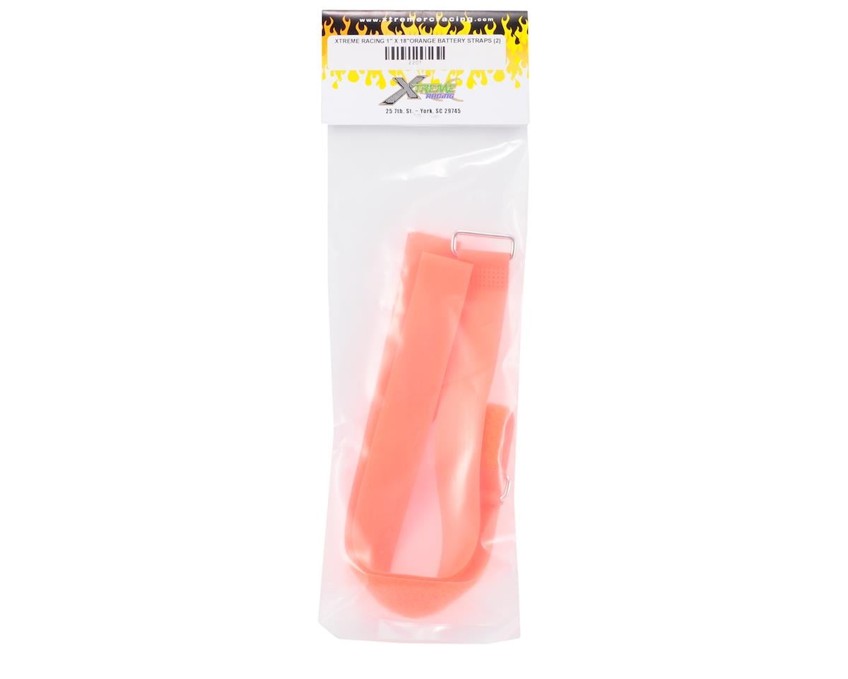 Xtreme Racing 1x18" Orange Battery Straps (2)